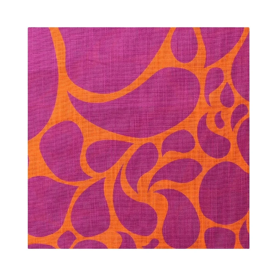 
GRS Certified Organic Cotton Discharge Printed Fabric 