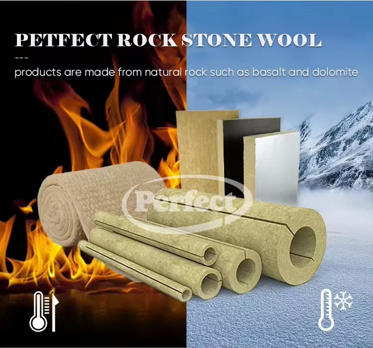 rock wool insulation fiber thermal insul rock wool pipes for industry