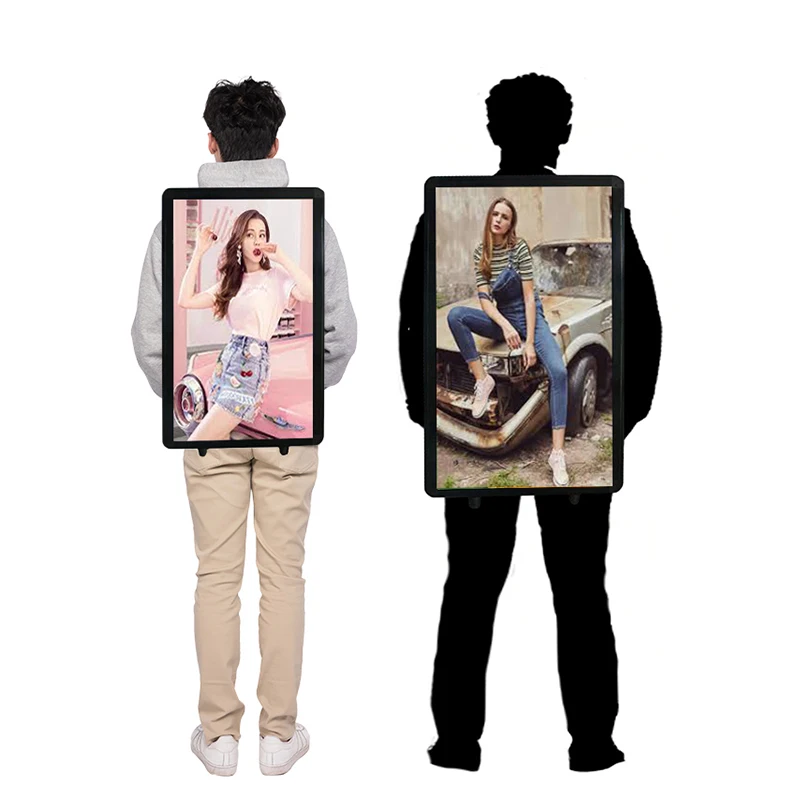 Digital LCD Poster Human Walking LCD Backpack Billboard Supplier