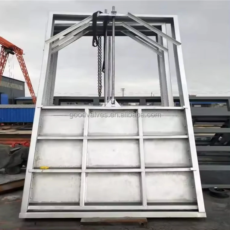 Hanging Bidirectional Cast Iron/WCB/stainless Steel Door Type Knife Gate Valve  Can Cut Off/adjust Flow and Control Water Level