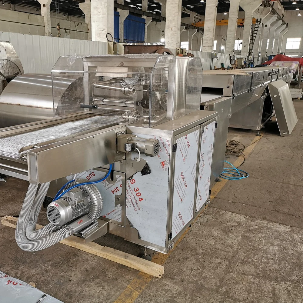 CE600 chocolate enrobing machine chocolate coating production line