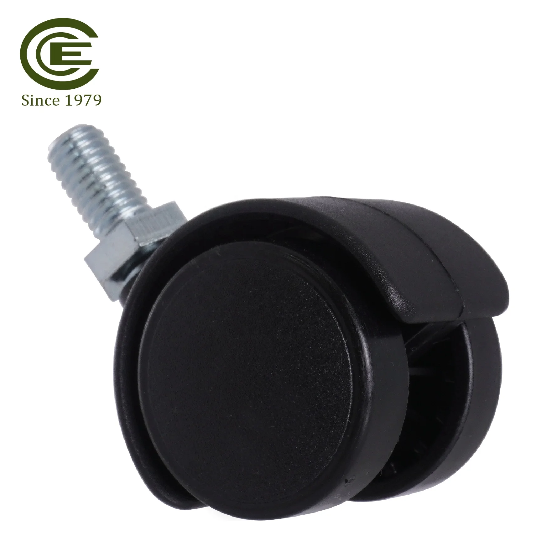 M8 Thread Screw Twin Plastic Caster 30mm Nylon Swivel Wheels