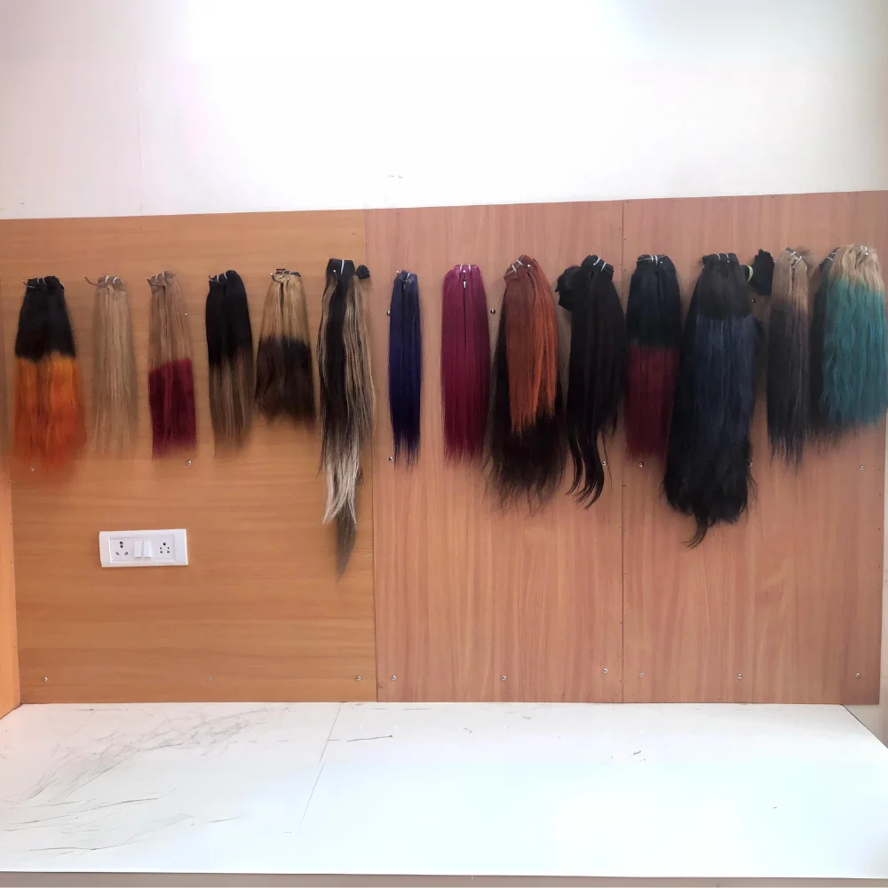 RAW DEEP WAVY HAIR 100% VIRGIN INDIAN REMY TEMPLE HAIR single weft bundles