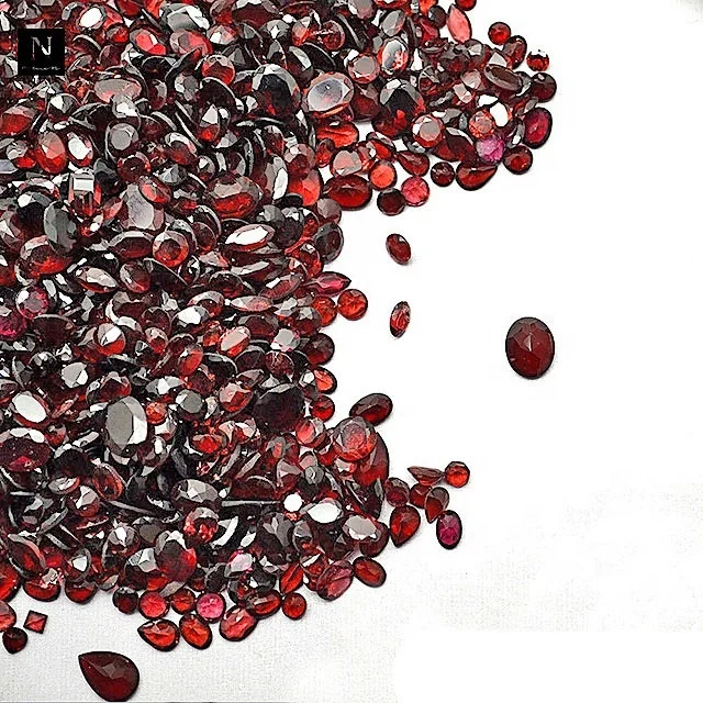 Genuine Garnet Natural Mix Shape Faceted Loose Gemstone 0.50-3 Ct for Making Jewelry Wholesale