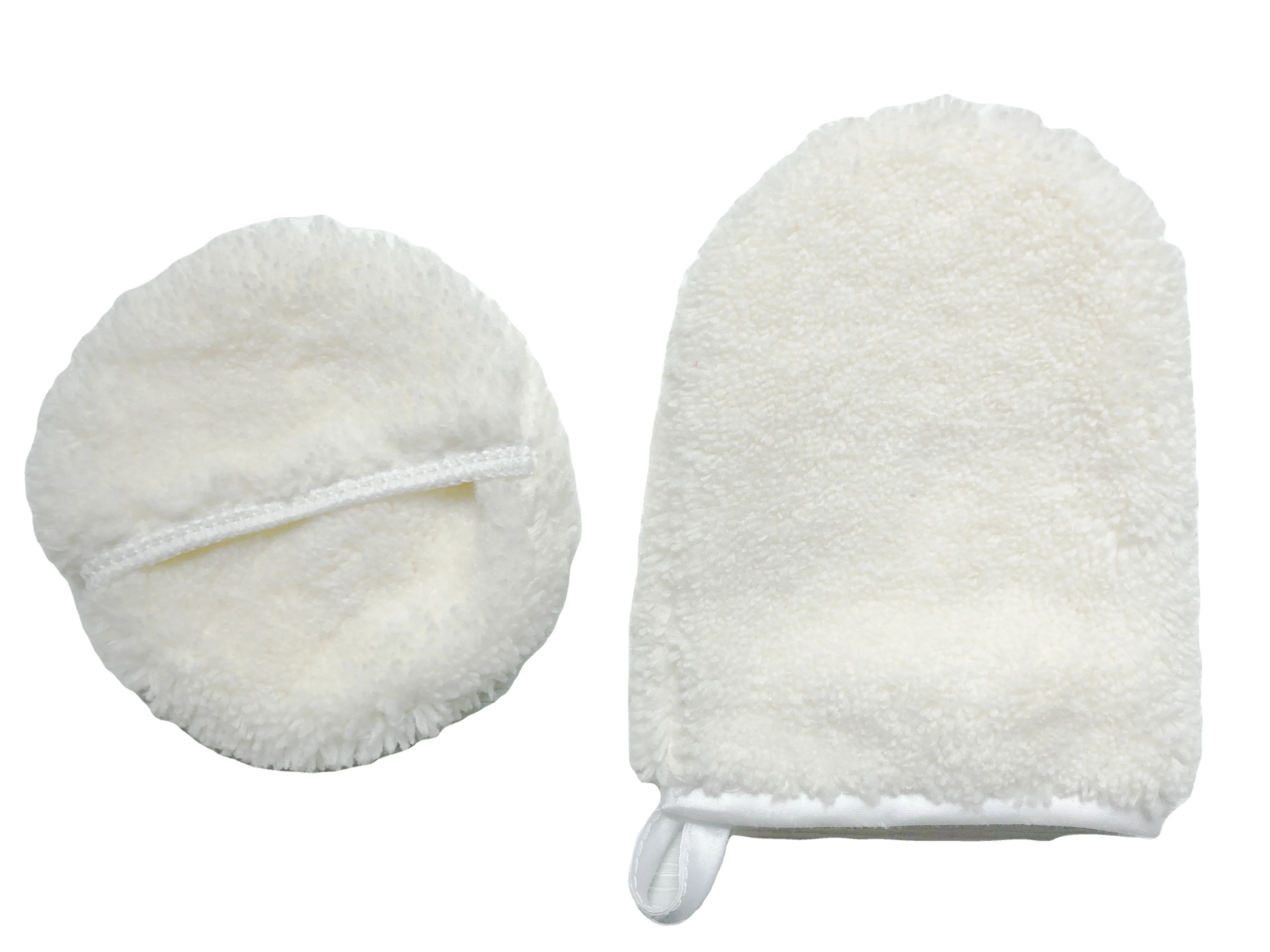 Перчатки для чистки лица митенки из микрофибры