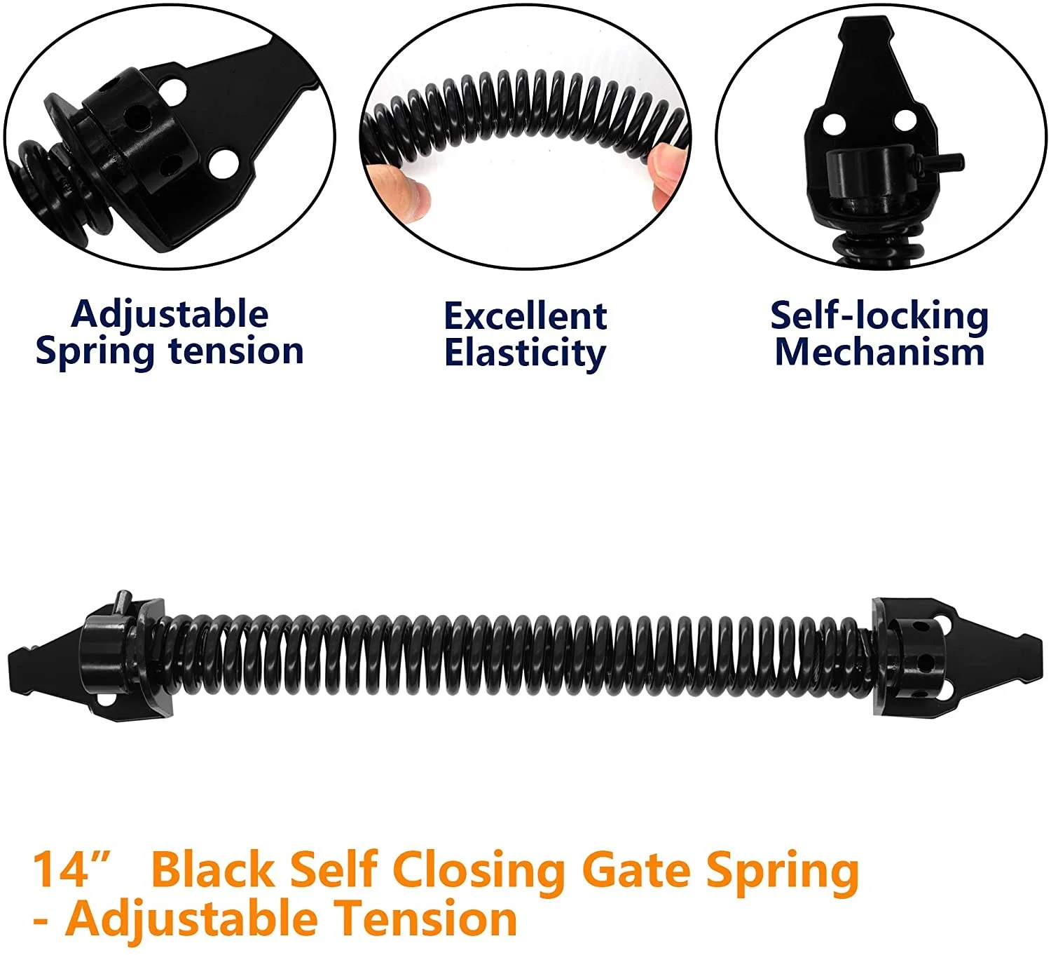 13 inch Heavy Duty Self Closing Gate Door Spring for Wooden and Vinyl Fence
