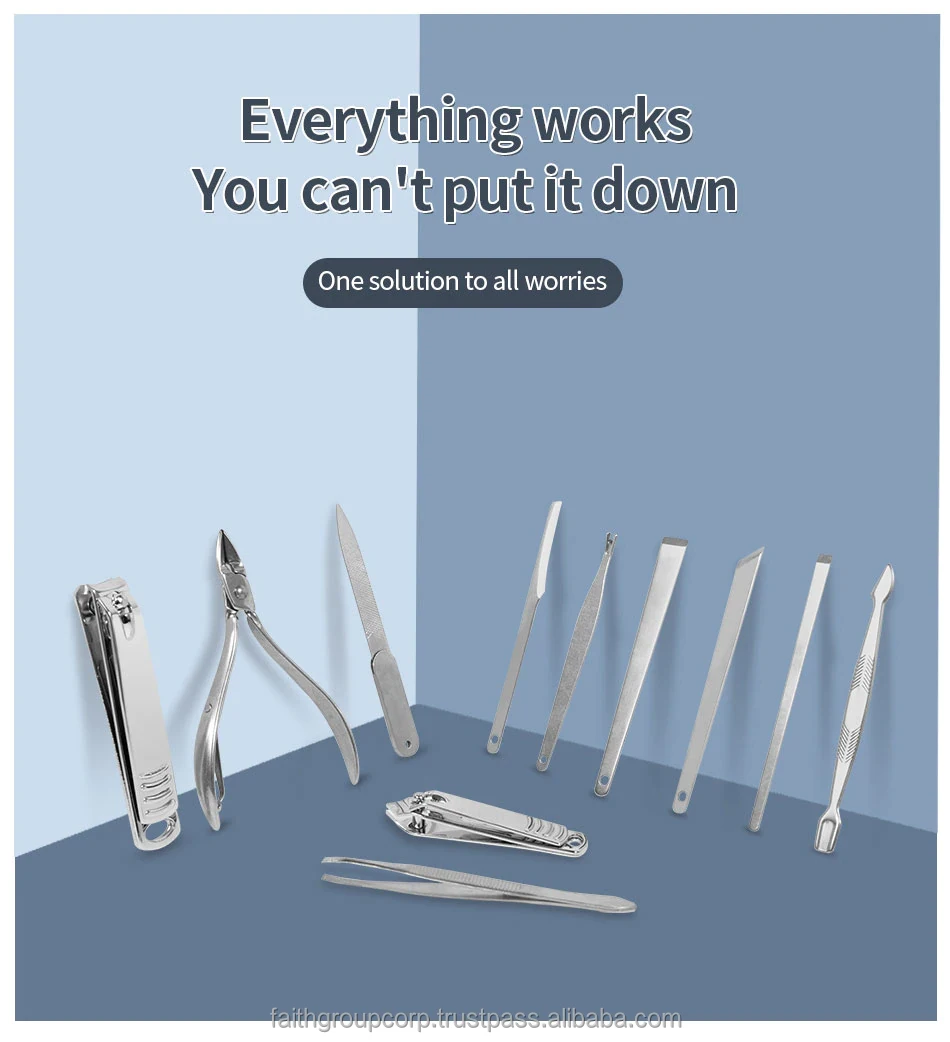 20 Pcs Nail Clipper Set Stainless Steel Manicure Pedicure Set Portable Nail Cutter Kits Multifunction Nail Cleaning Makeup Tools