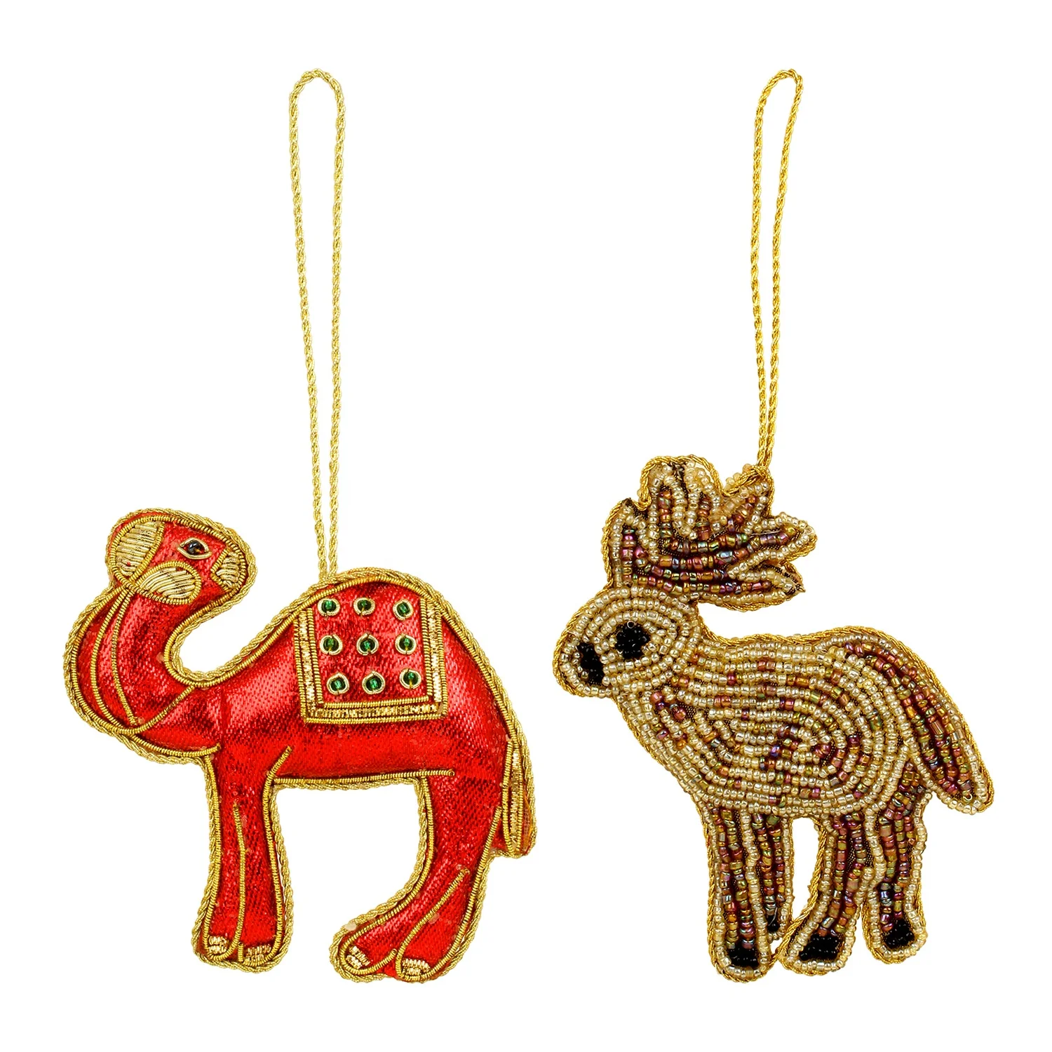 Бархатные рождественские украшения ручной работы с вышитыми бусинами орнамент носки Санты жираф слон хижина оптовая продажа