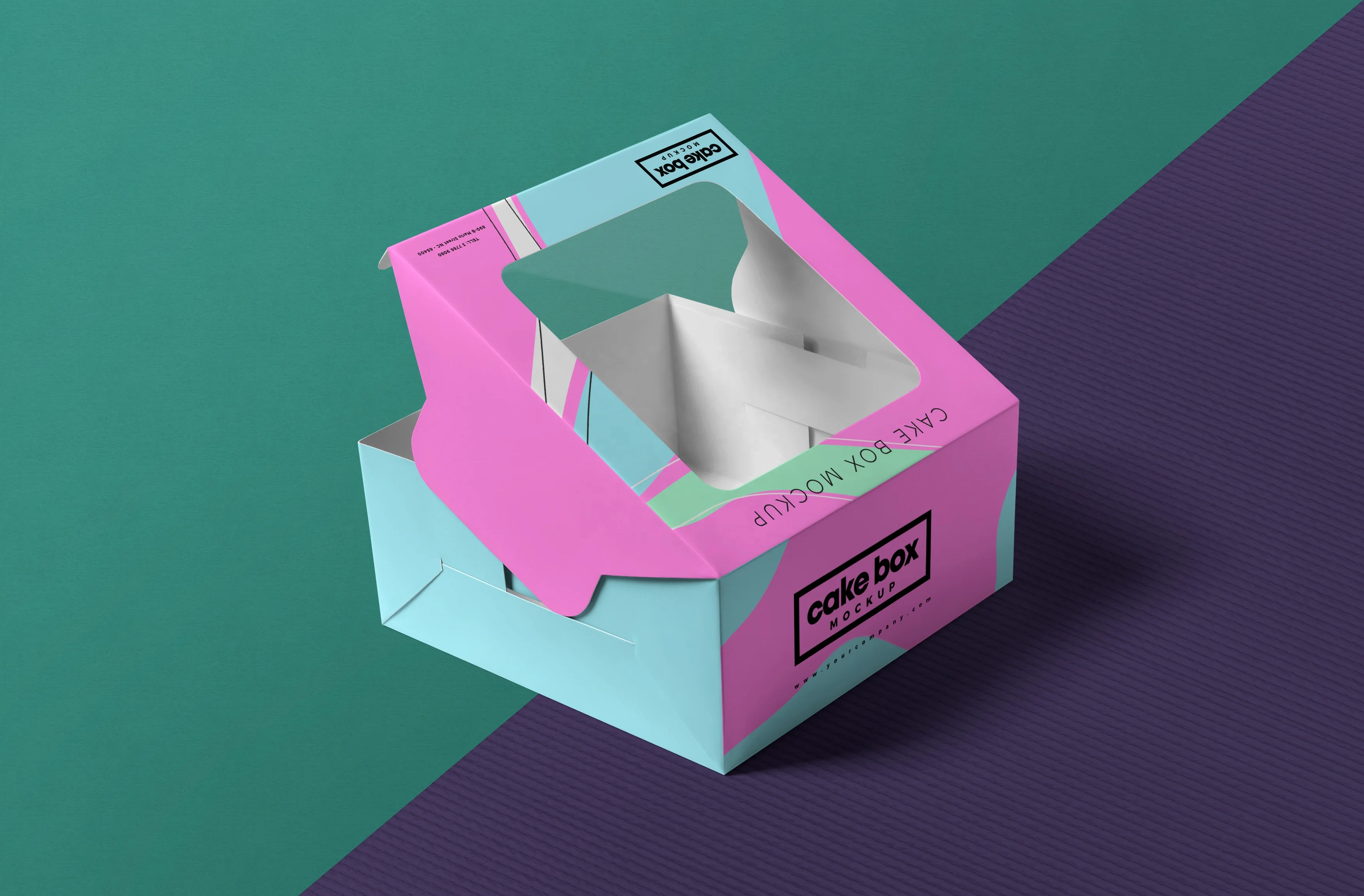 Custom High Quality Paper Box with Window for Cakes Combining Secure Packaging with an Eye-Catching Display