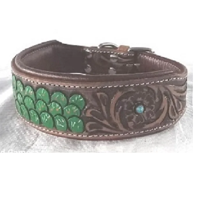 Hand tooled  Dog Collar