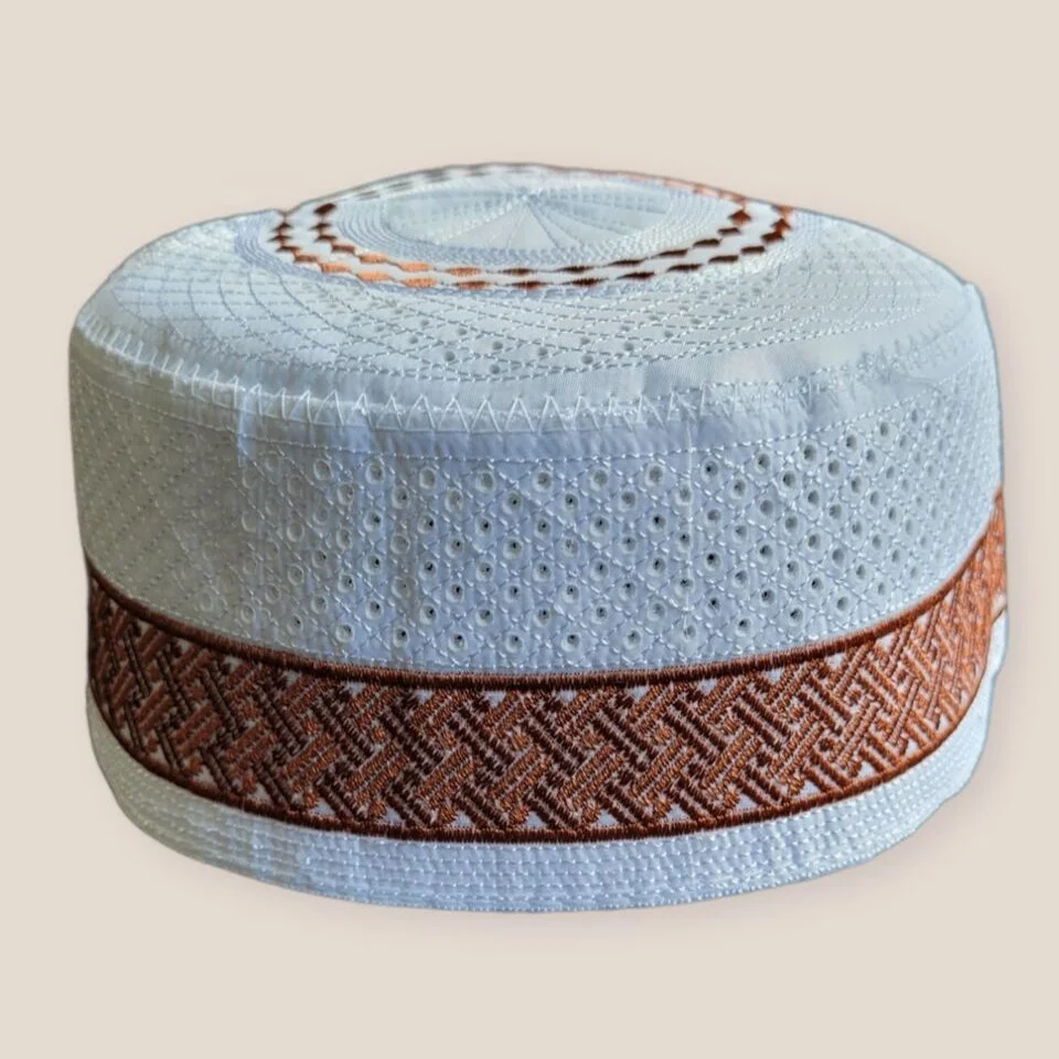 New Design Wholesamle Egyptian Bangladesh Arabic  Embroidery Muslim Prayer Hat Islamic Kufi Hat For Muslim Direct From Factory
