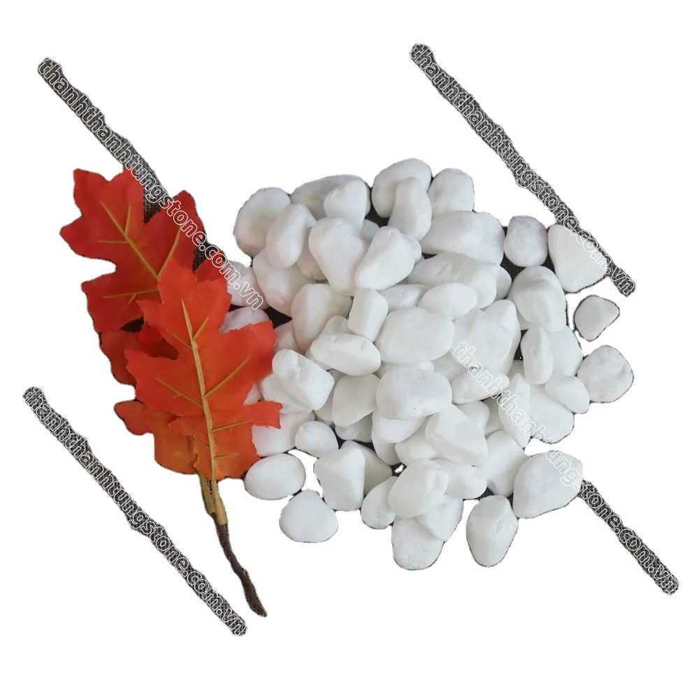 Pure White Tumbled Low Price Natural Stone Glass Pebbles In Bulk Polished Stone Cheap Blue Black Mexican Beach Pebble Crushed