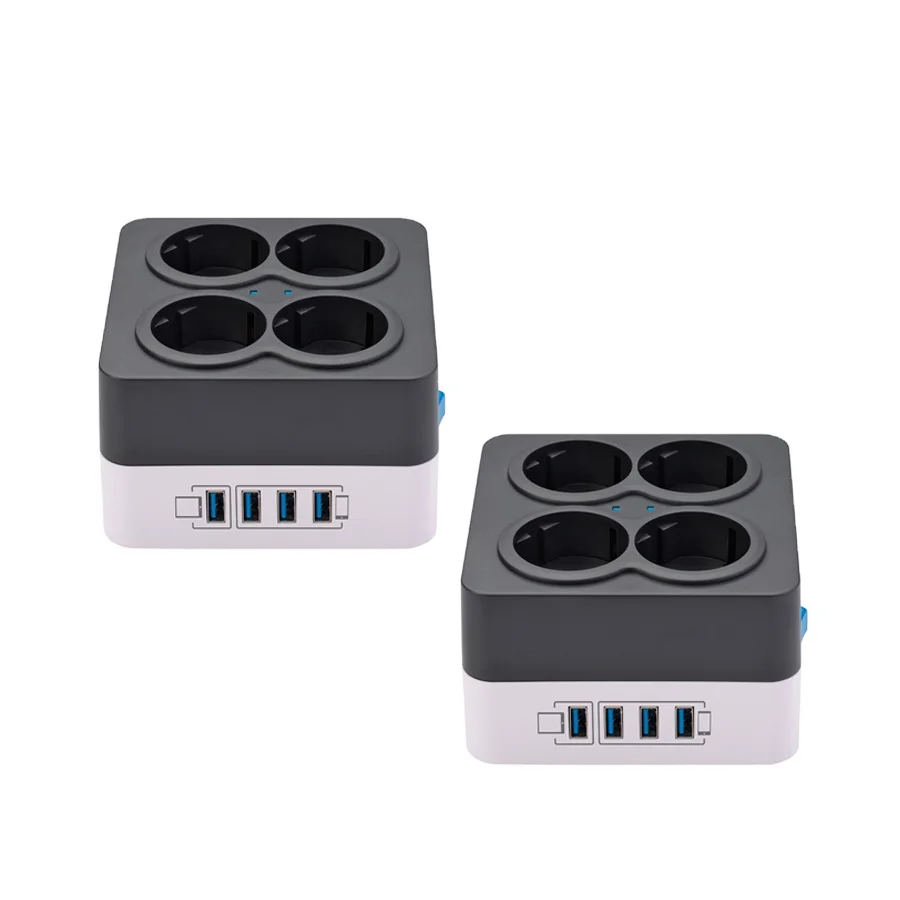 German-Schuko 4-socket surge protector extension sockets USB charge