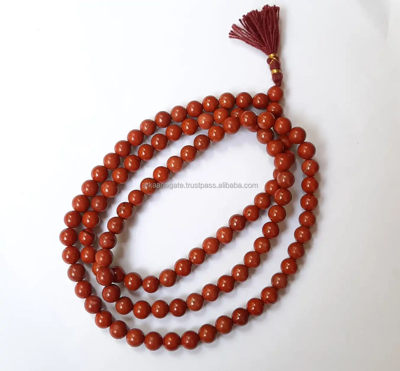 Wholesale Genuine Natural Red Jasper Gemstone Grade Loose Beads Full strand Gemstone Jap mala chakra crystals healing For Sale