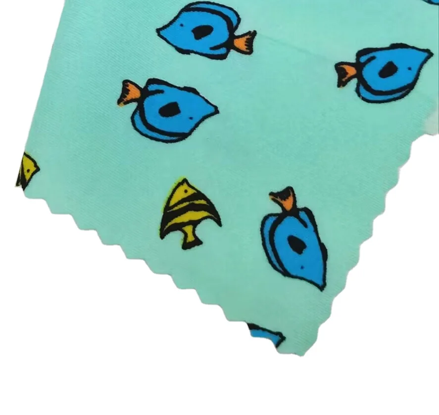 Digital Printed Warp Knitted Fabric 82% Nylon 18% Spandex For Swimsuit