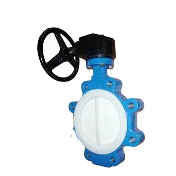 KEFA PN6 DN50 2inch PTFE Ductile Iron Lever Manual High Performance Lug Butterfly Valve