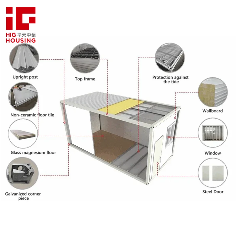 Portable Cheap 40ft Structure Prefabricated Modular Living Home Container House With Customized Color