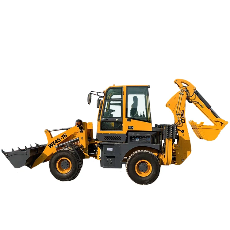 LTMG small articulated back hoe loader 1.6 ton 2.5 ton mini backhoe loader excavator with luxury ROPS cabin