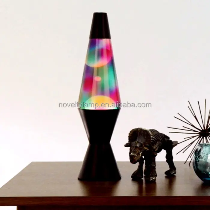 Cool Lava Lamp Graffiti Look Glass Globe Retro Flowing Wax Home Decor Accent