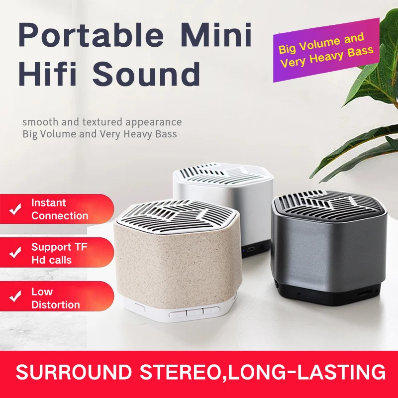 Wholesale 5 Watt Led Mini Subwoofer Desktop Home Tws Speaker Portable Smart Bt Loud Speakers