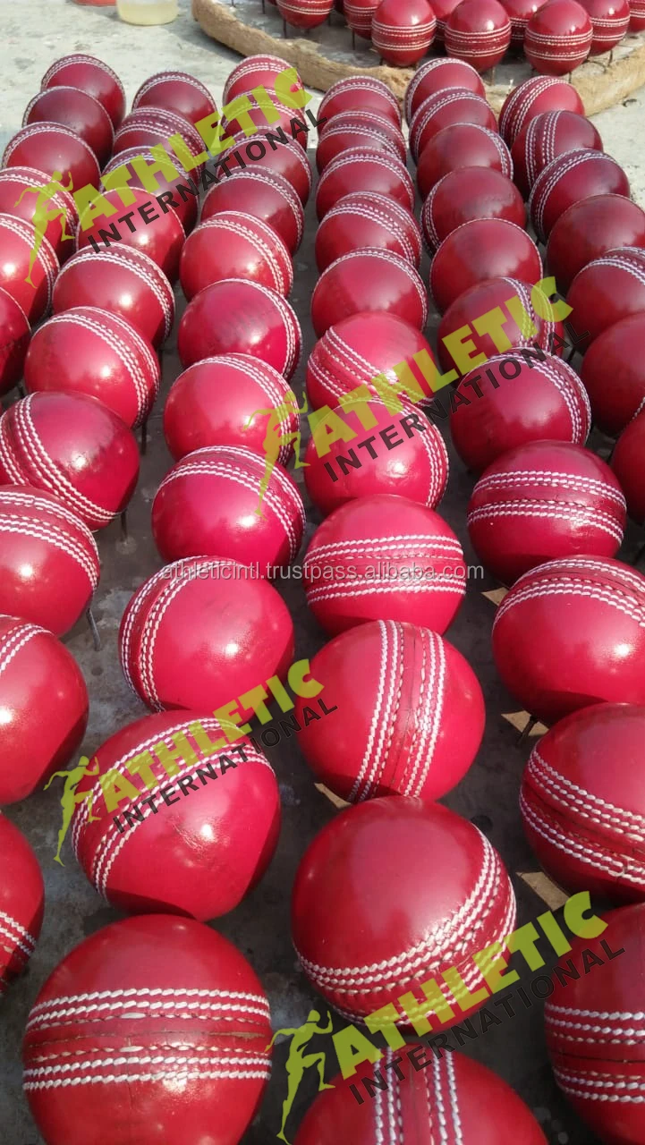 2025 Hand Stitch Made Leather Red 4.5 Oz. Cricket Balls