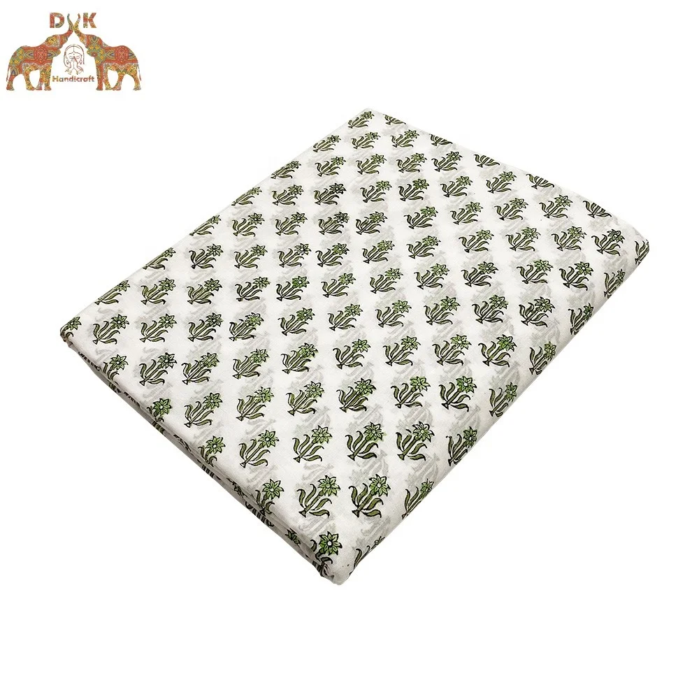 Новейшая коллекция индийская Цветочная ручная печать Высококачественная Красивая ткань оптовая продажа летняя хлопковая для платья легкий вес