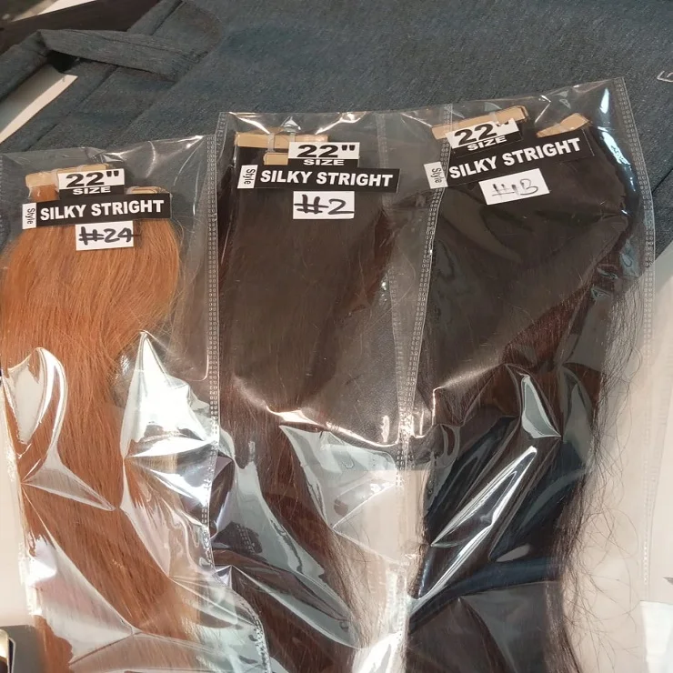 Cheap Indian straight natural machine double weft Bundles cuticle aligned unprocessed silky natural color human hair