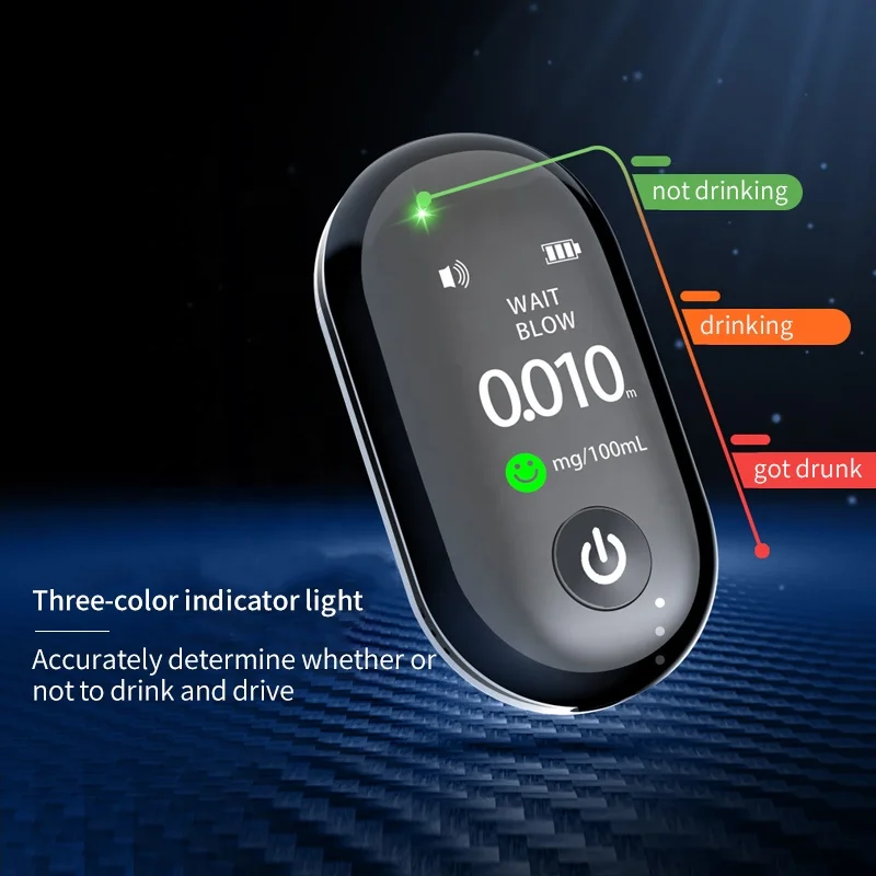 Горячая Распродажа G1 Алкоголь тестер Высокая точность Алкотестер с 3 вида цветов экраном тонкопленочной технологии (тпт) 400 мАч Type-C перезаряжаемые Тестер