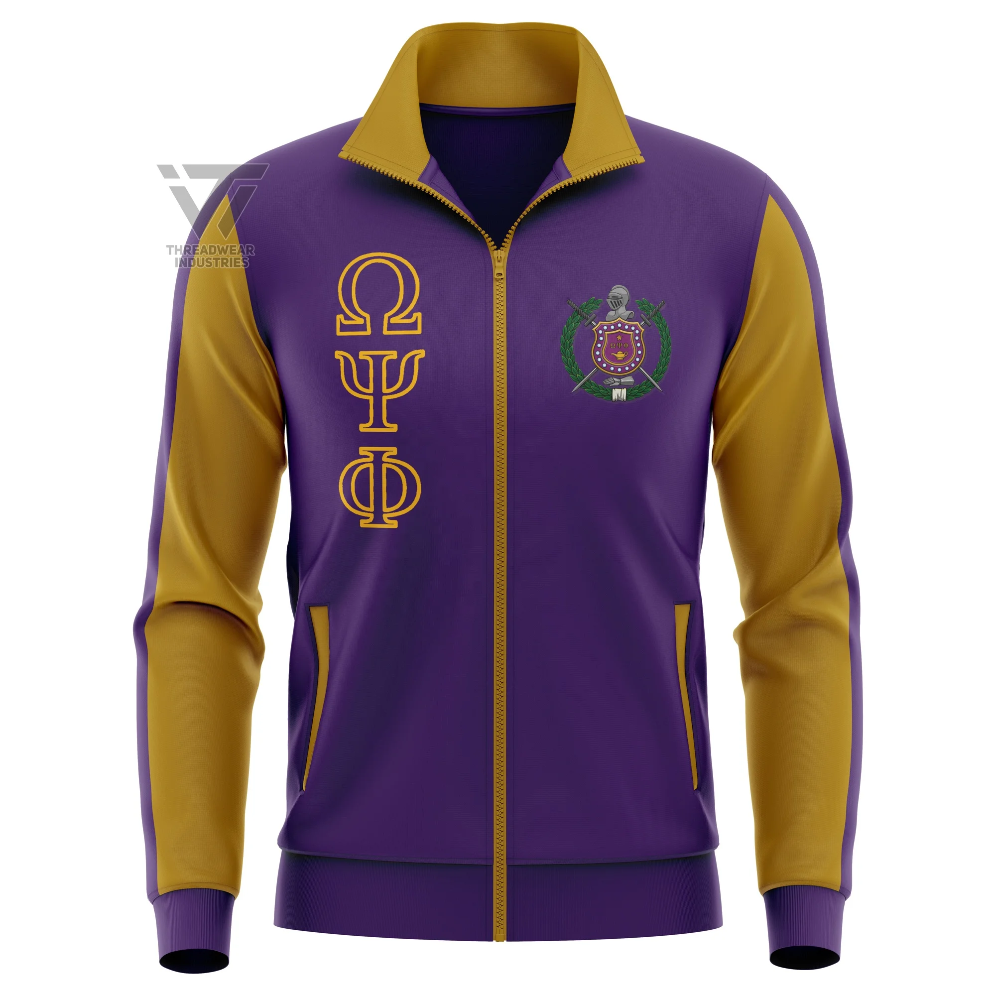 Греческий пиджак с вышивкой для братства Омега фунта-сила на заказ