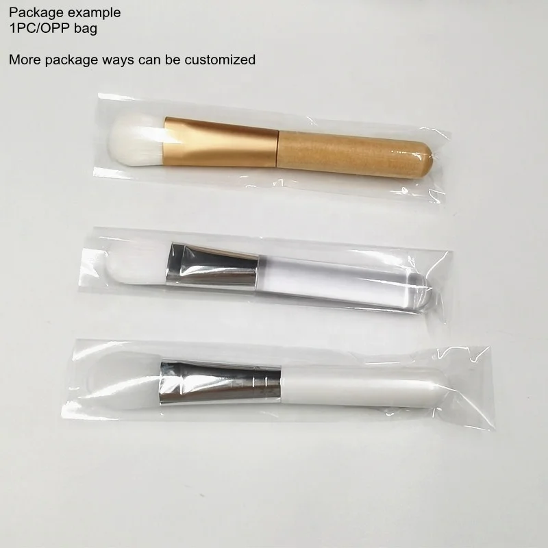 Mud Short Handle Custom Brand Applicator Mask Brush Soft Vegan Bristle Cosmetic Facial Mask Brush Foundation Brush 11cm 12cm
