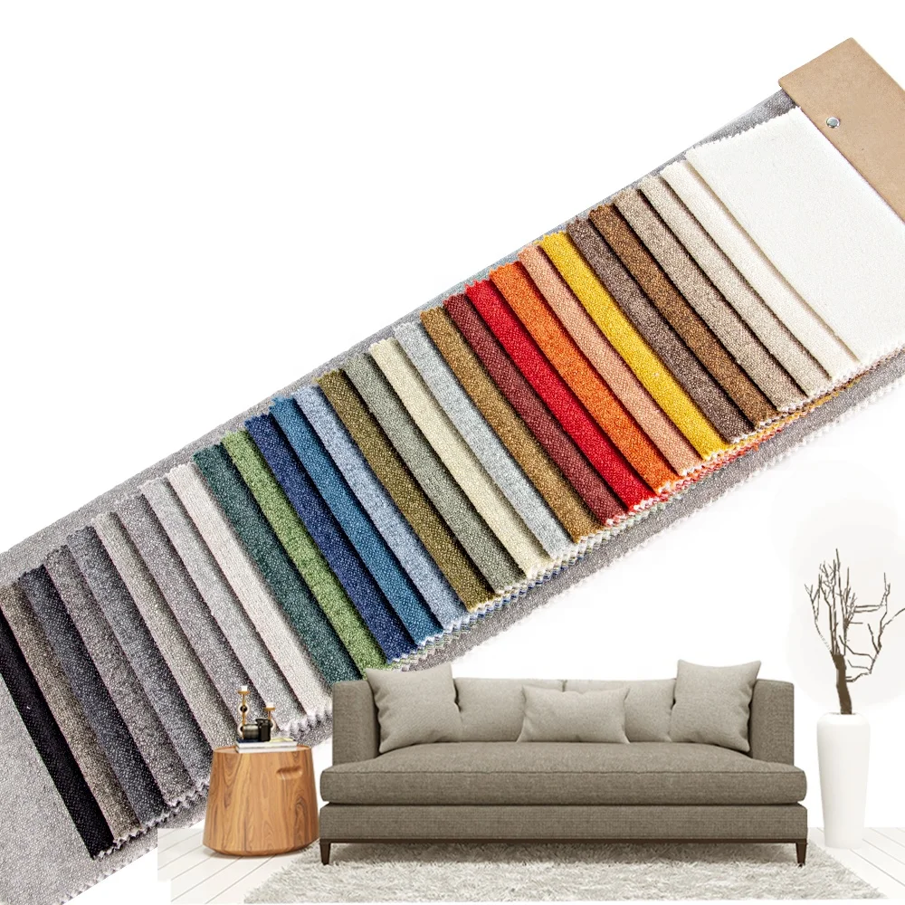 China Woven Sofa Fabric Manufacturer forLow MOQ  Modern Style Chenille Fabric Upholstery Textiles for Home Deco