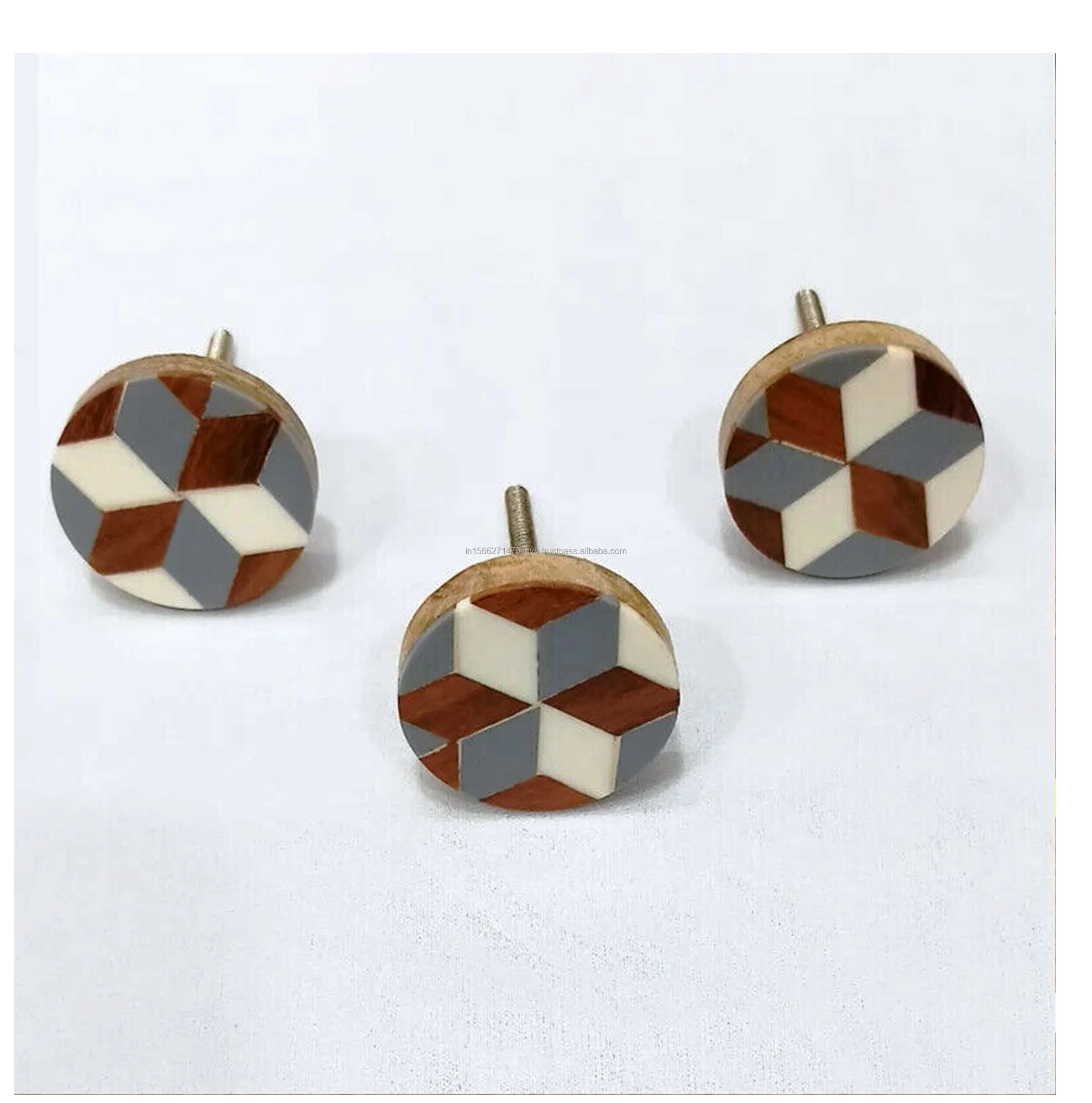 Ivory Color Door Knobs & Handles Bombay Duck Luxury Wood Resin Metal Door Cabinet Knob Handle Made In India