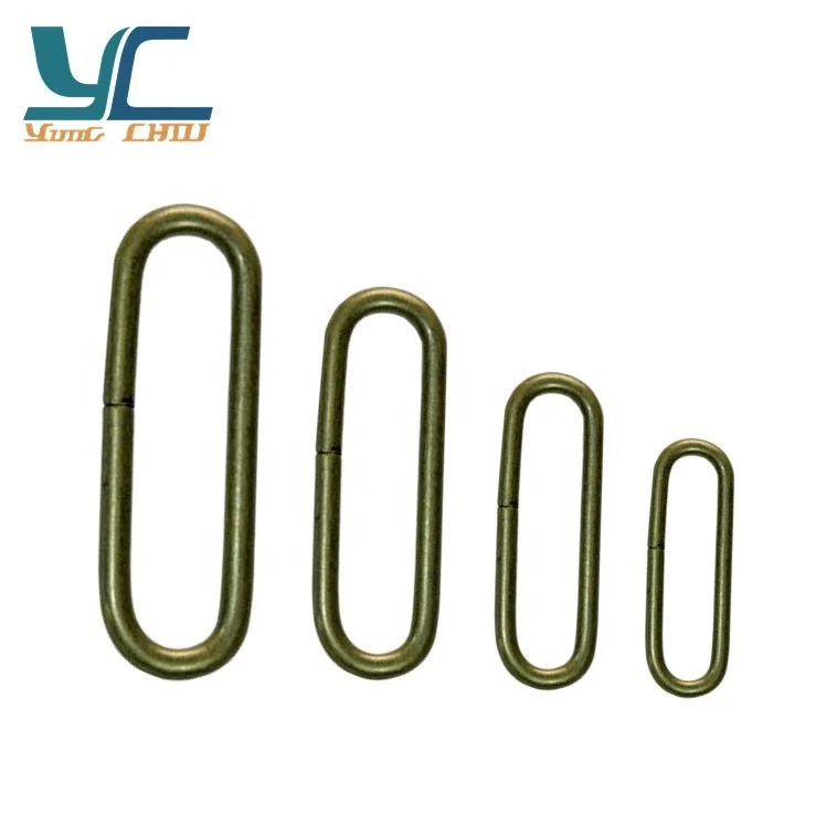 Brass seamless metal oval ring buckles for belt