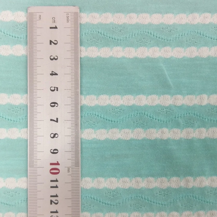 Polyester cotton knitted jacquard fabric for shirt kids wear textured fabric #SJ-36998