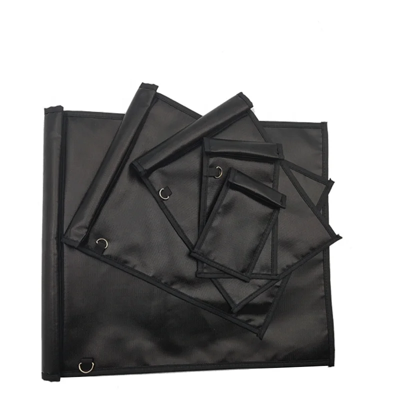 Hot Selling Fire Resistant and Waterproof Faraday Bags with Anti-Tracking EMF GPS RFID Blocking Bags Set of 5