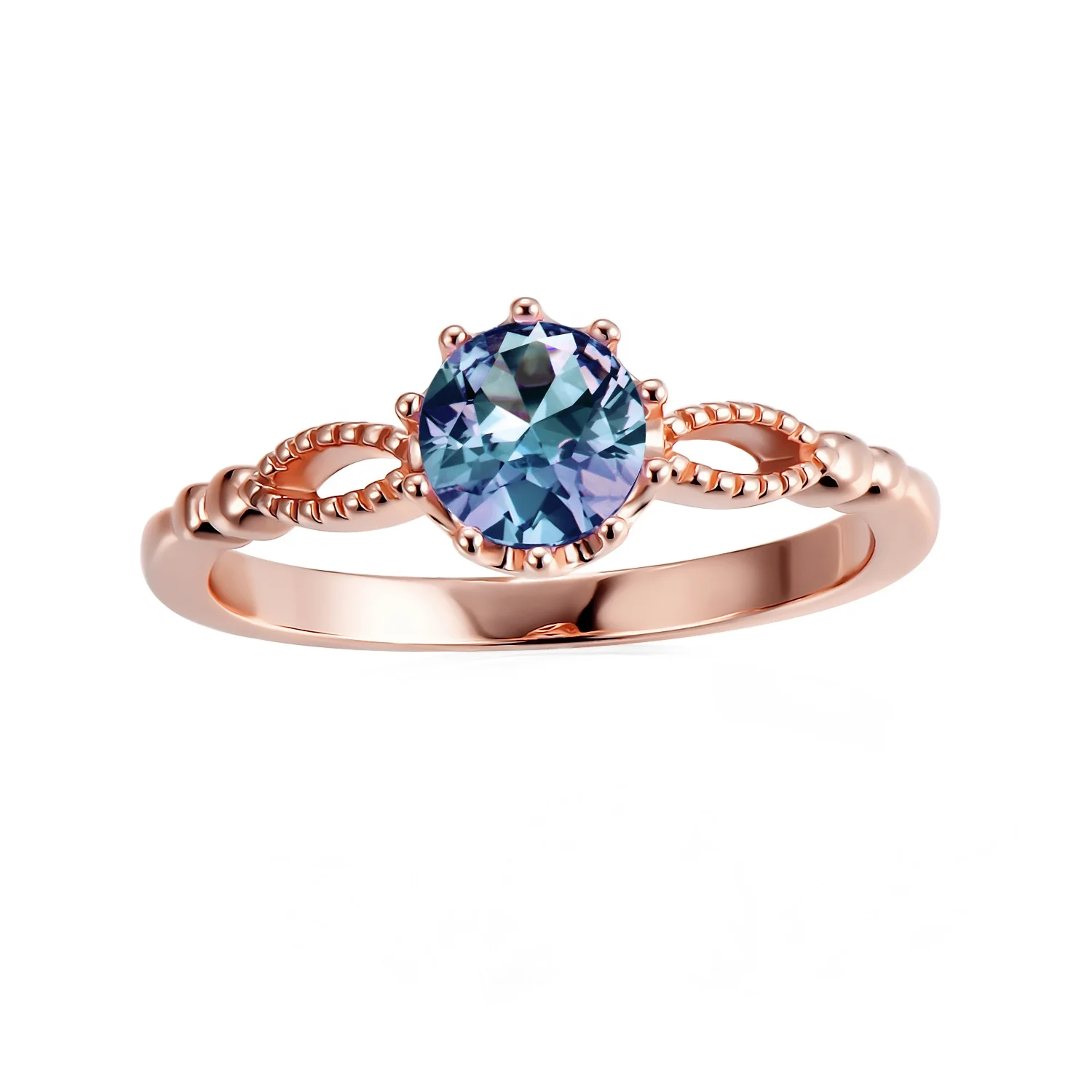 S925 Silver Lab Created Alexandrite Gemstone Vintage Crown Engagement Ring For Women Destiny Jewellery New Wedding Jewelry