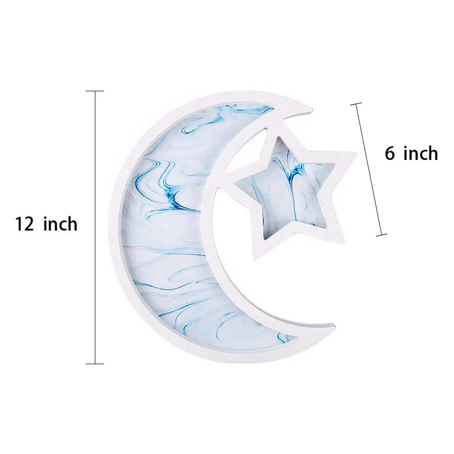 Деревянный поднос в форме Луны и звезды кухонные принадлежности Деревянные Подносы индивидуальные Домашние Декоративные для закусок поставщики из Индии