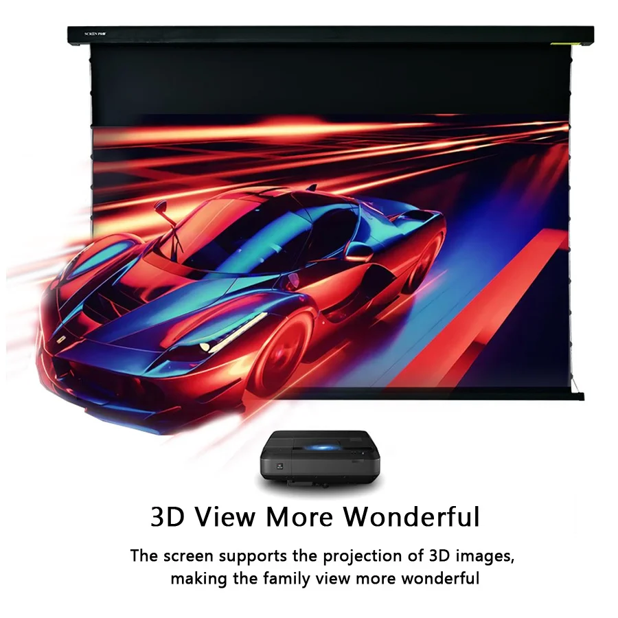 SCREEN PRO 120 Inch 16:9 UST ALR Motorized projector screen for Home cinema