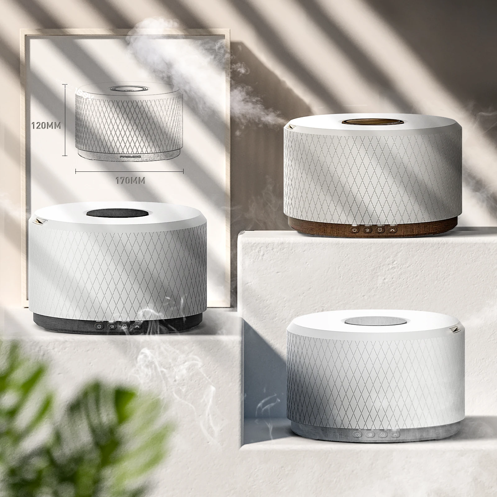 2023 New 500ML Smart Led Light Ceramic Essential Oil Ultrasonic Air Aroma Humidifier Diffuser Machine With Bluetooth Speaker