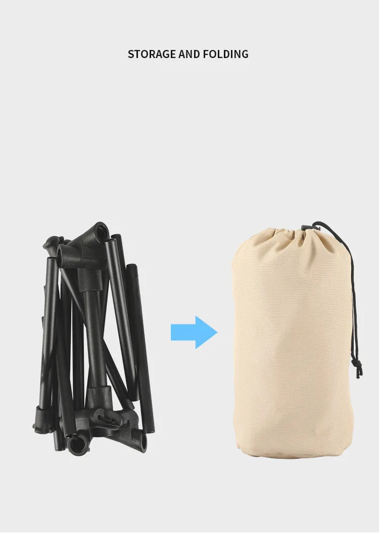 Modern Design Portable Folding Chair for Home Leisure Camping Beach Fishing Picnics Workshops Parks Made of Oxford Fabric