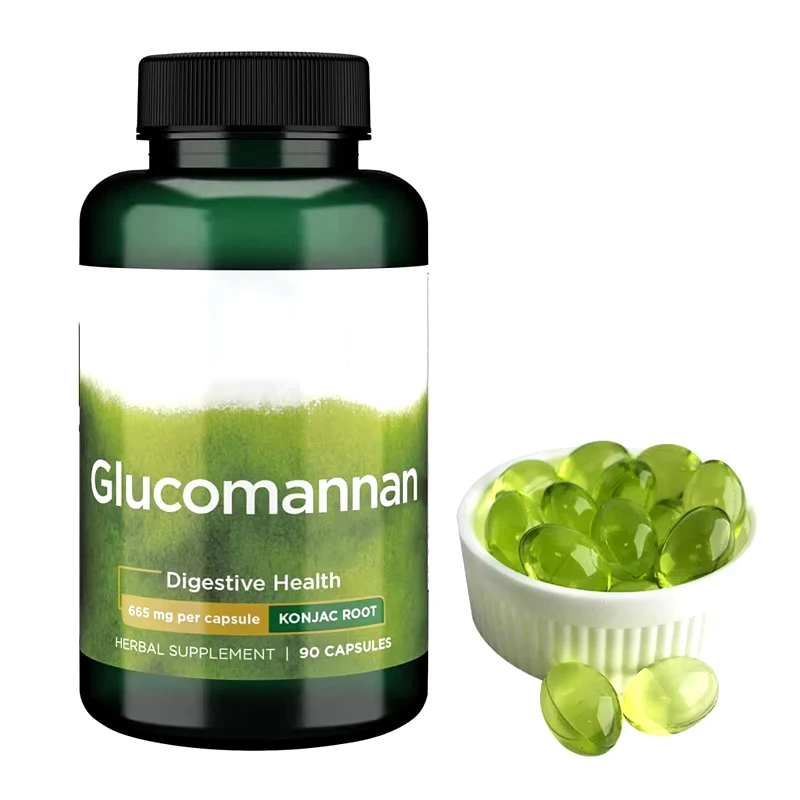 Hot sell 100% pure Konjac Glucomannan 2000mg Weight loss Capsules180 vegan Softgels Slimming Capsulesor promotes feelings