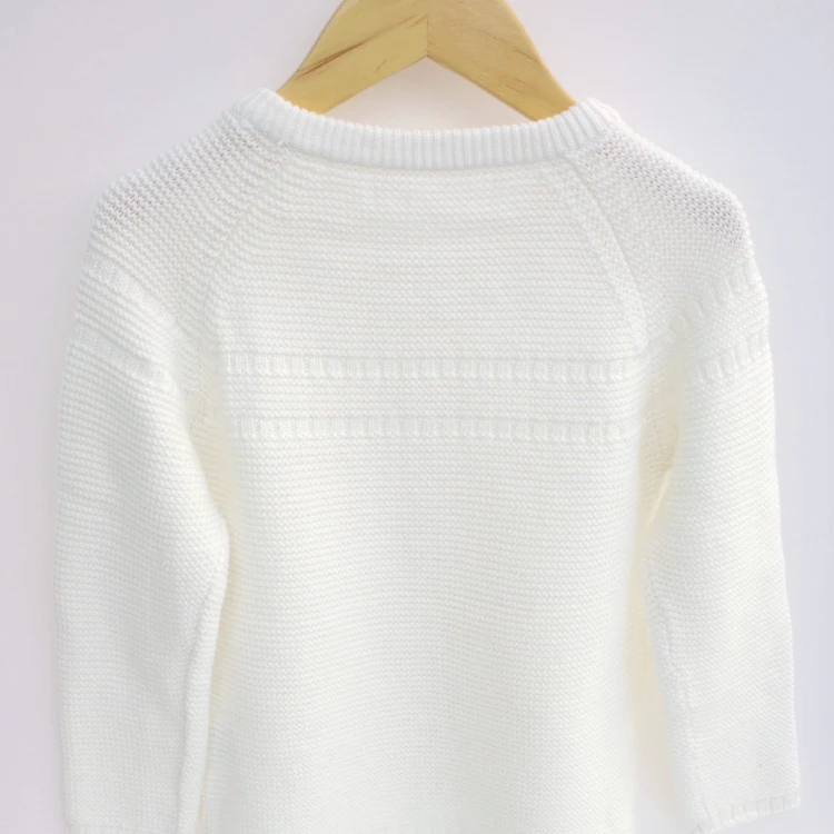 Premium Material Custom Knits Kids Sweater Long Sleeve Coat