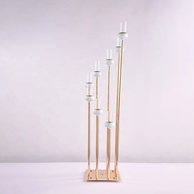 Decorative metal gold tall wedding candelabra centerpieces