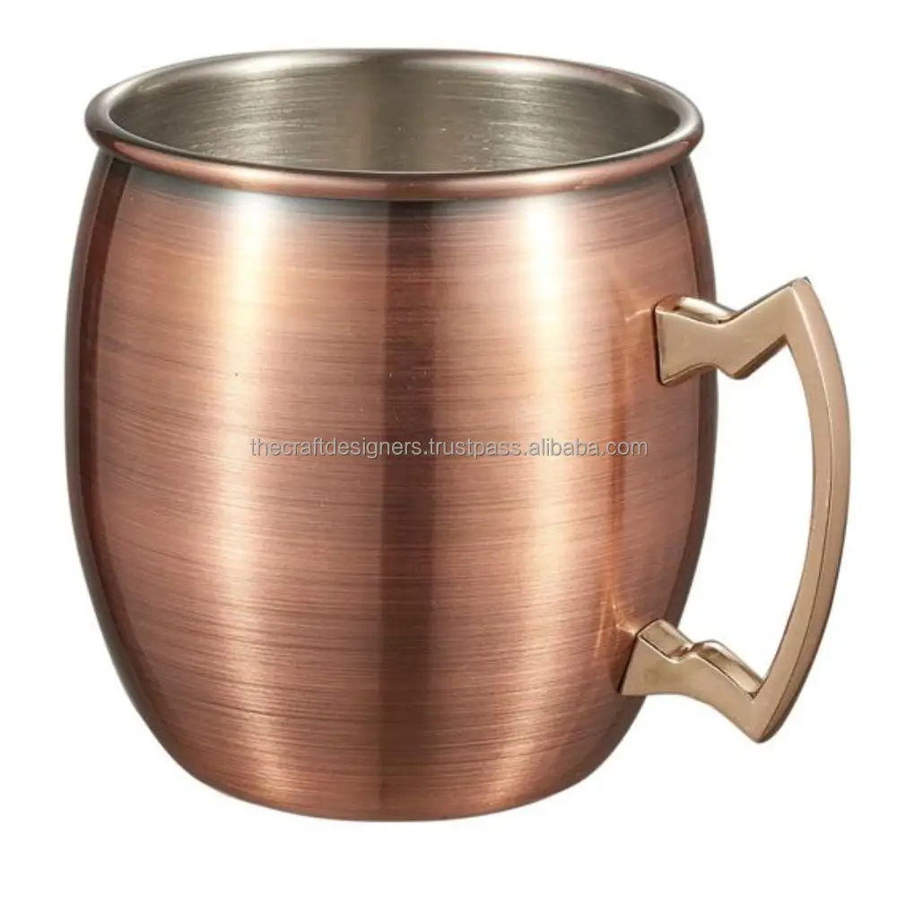 Classy Finished Copper Moscow Mule Mug Reusable Extra Ordinary Quality Champagne Mug Vodka Beer Drinking Metal Expensive Mug/Cup