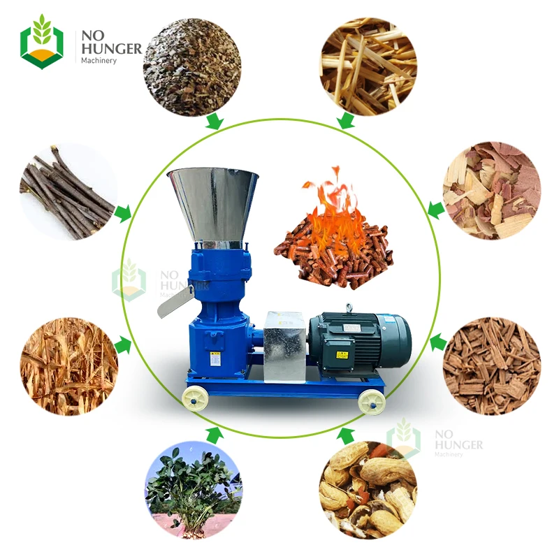 Wood Chipper Shredder Machine Blades Mill Pellet Making Machines Wood For Stove Home Use