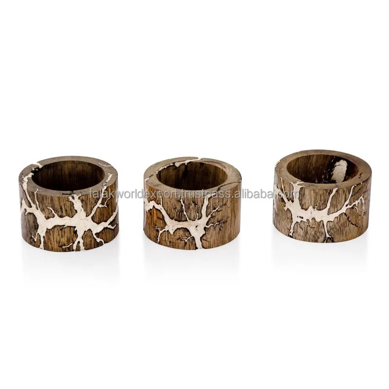 High Quality Leaf Shape Wooden Napkin Ring For Wedding and party wood napkin ring natural color Use for issue Falak World Export