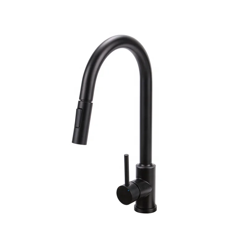Amazon Hot Sale Sink Tap Torneira De Cozinha Black Touch Sensor Kitchen Water Faucet With Pull Down Sprayer