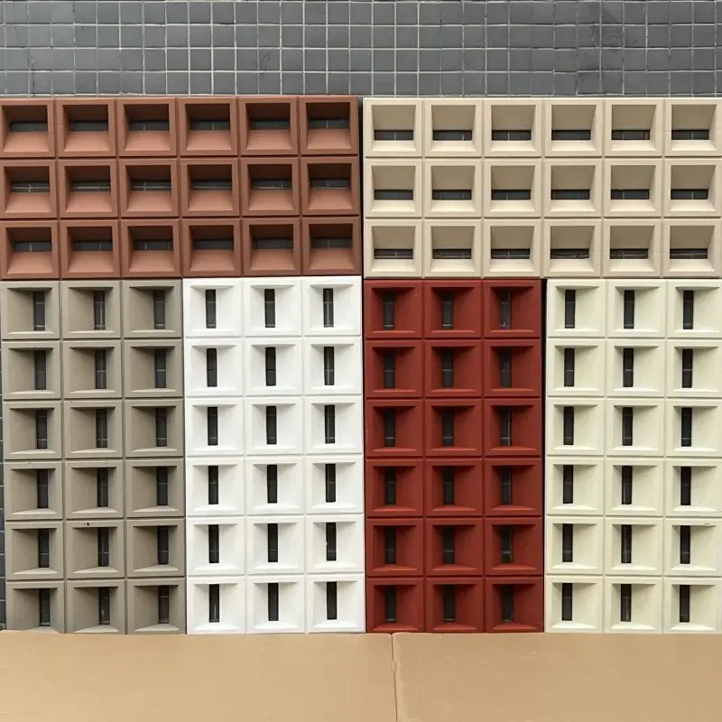 2023 NEW Item PU hollow 9 block component polyurethane foam wall panel  exterior interior partition exterior interior decoration