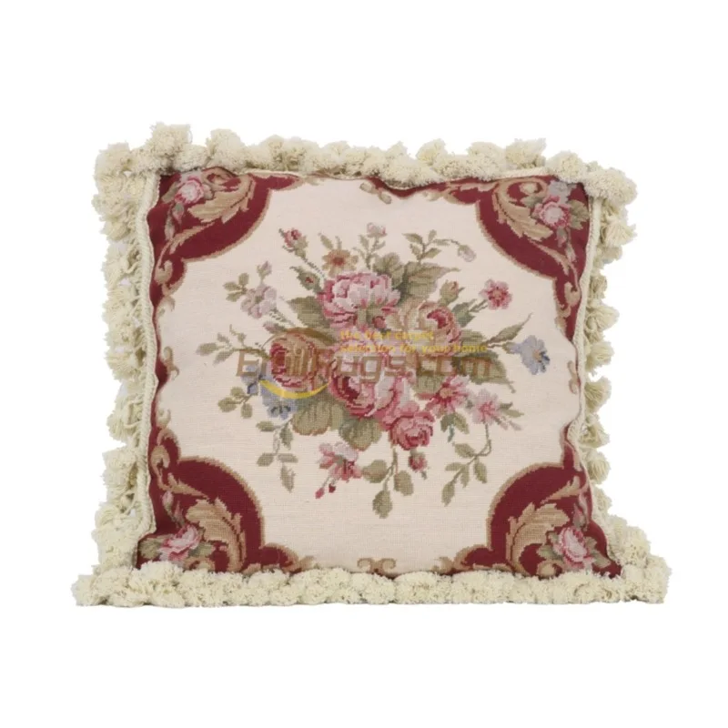 Кашемировая вышитая Подушка с вышивкой этническая плетеная подушка из ткани рококо американское барокко мягкое искусство