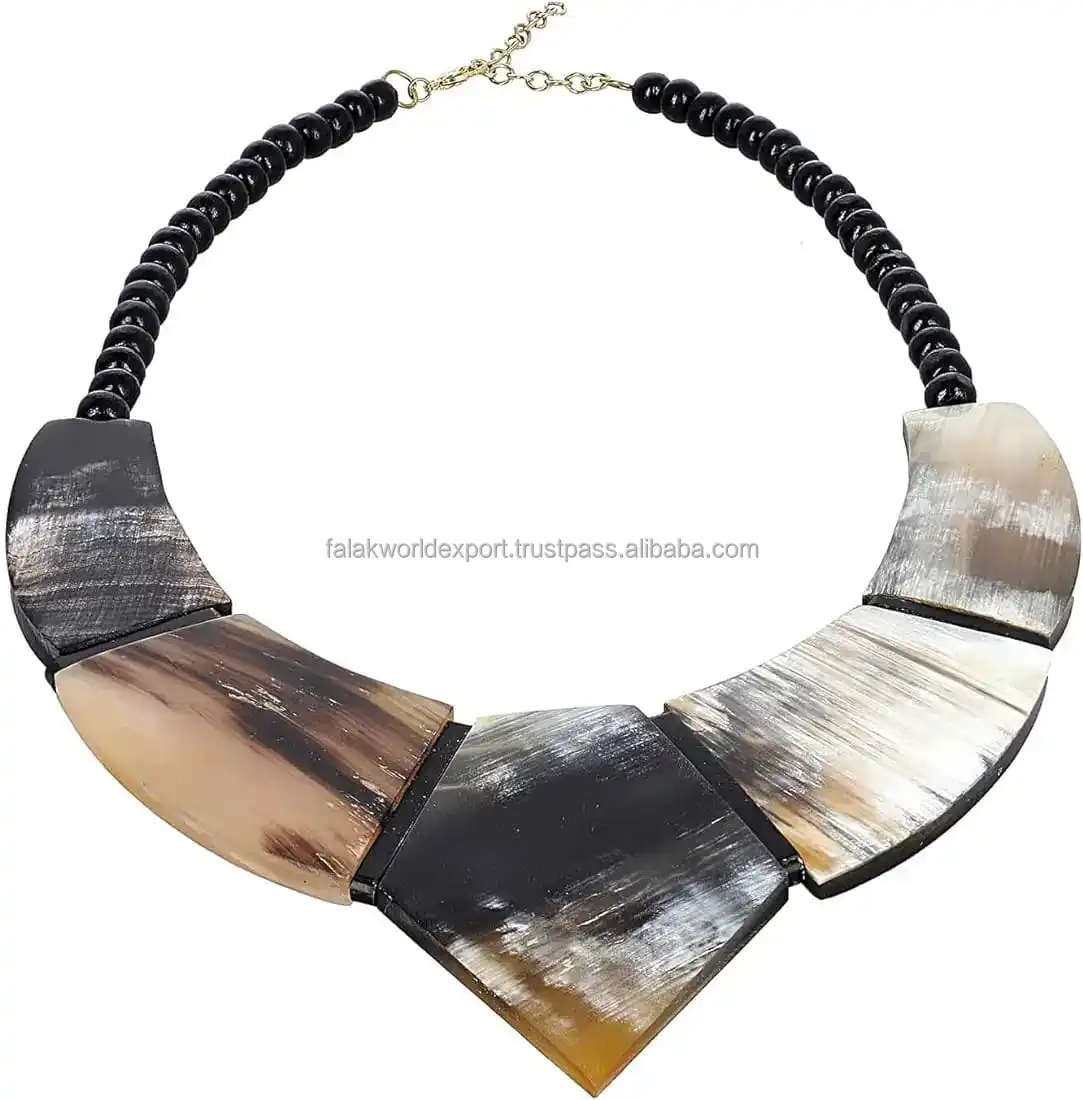 High Quality customize size Beautiful Horn Necklace For Women Made With Natural Horns Use for partywear From Falak World Export